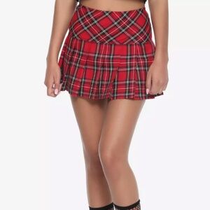 Red Plaid Skirt Hot Topic